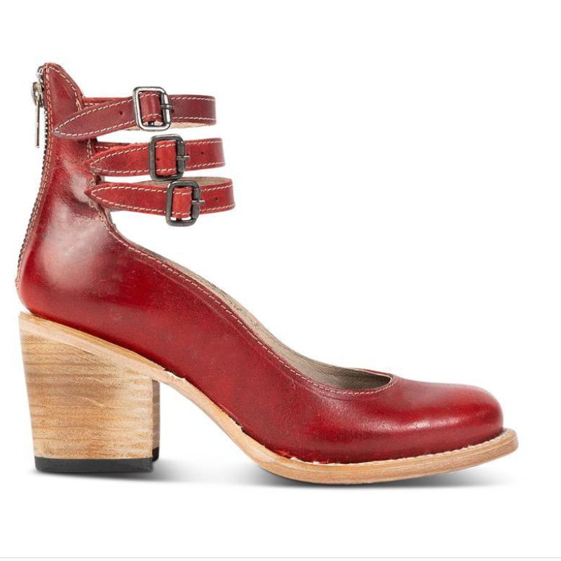 Gina Polished Block Heel Ankle Boots