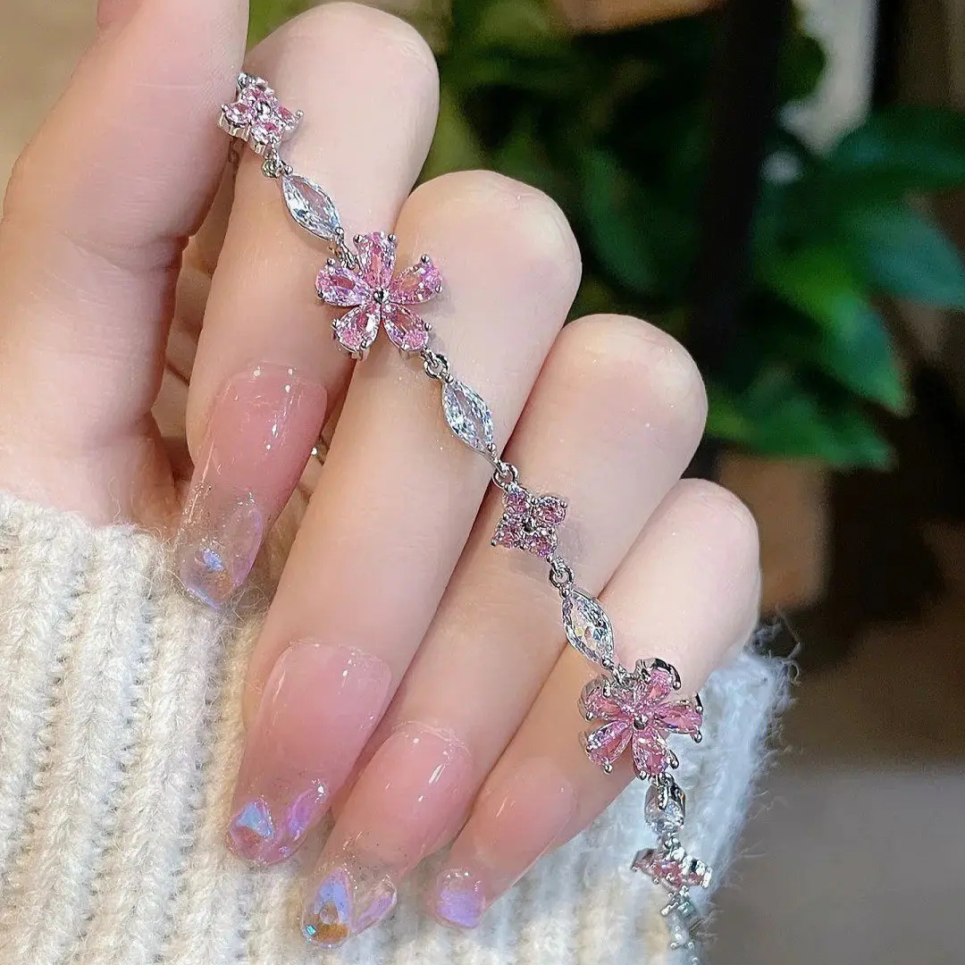 Hana Cherry Blossom Crystal Bracelet