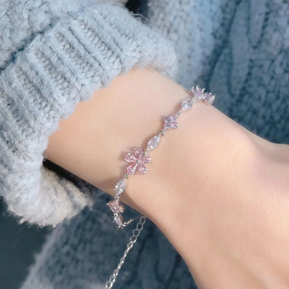 Hana Cherry Blossom Crystal Bracelet