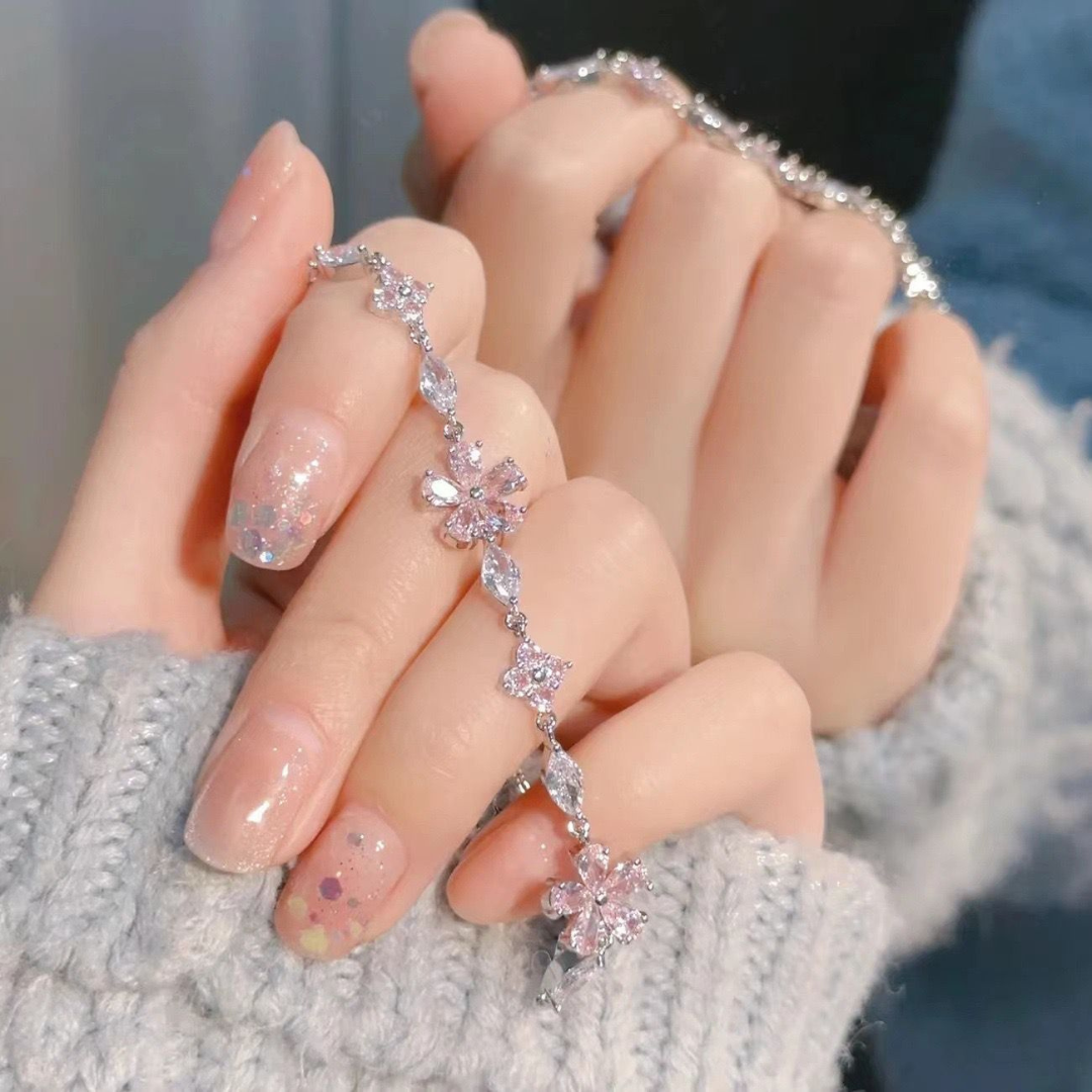 Hana Cherry Blossom Crystal Bracelet