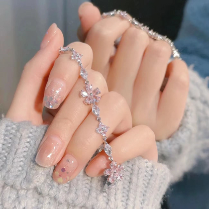 Hana Cherry Blossom Crystal Bracelet