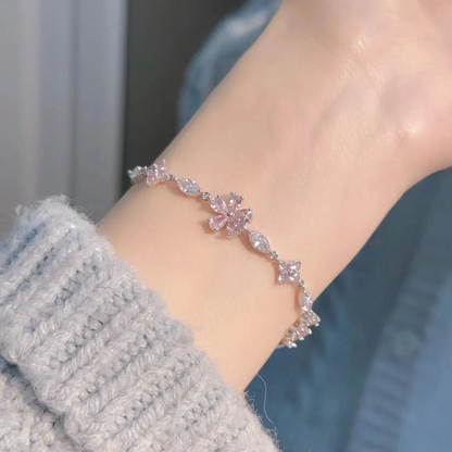 Hana Cherry Blossom Crystal Bracelet