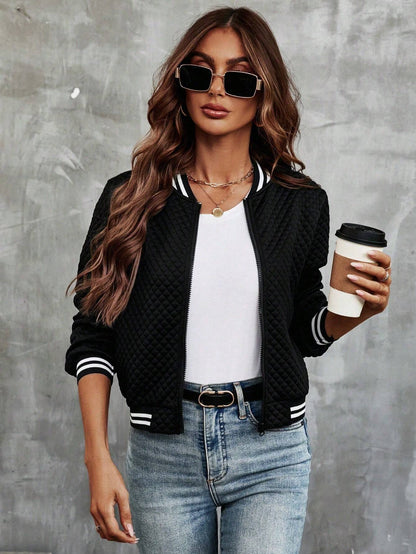 Luna Cropped Bomber Jacket
