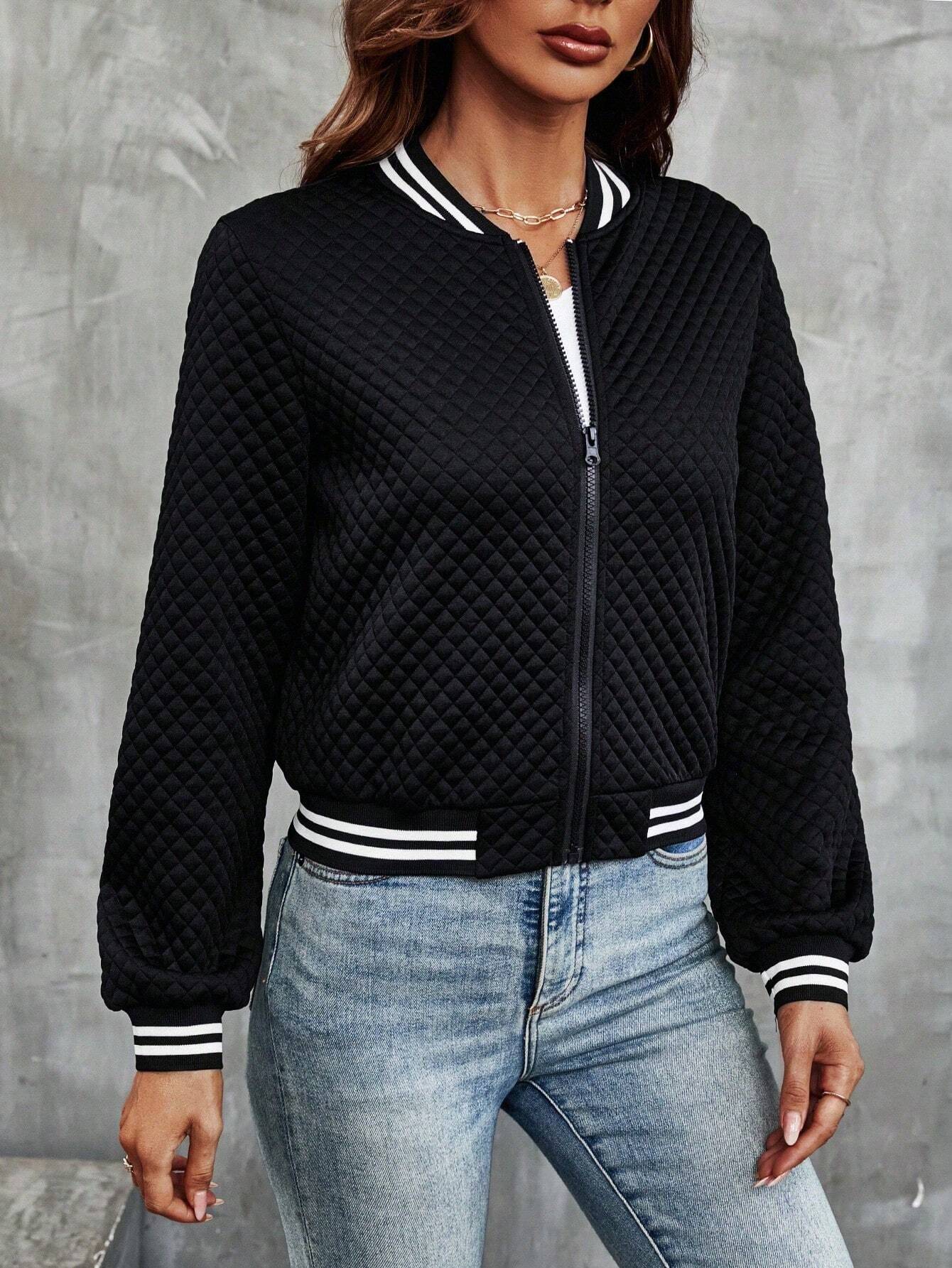 Luna Cropped Bomber Jacket