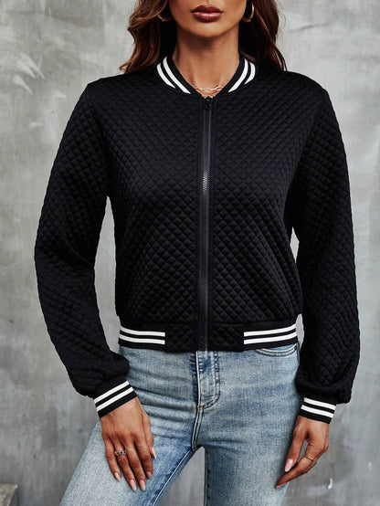 Luna Cropped Bomber Jacket