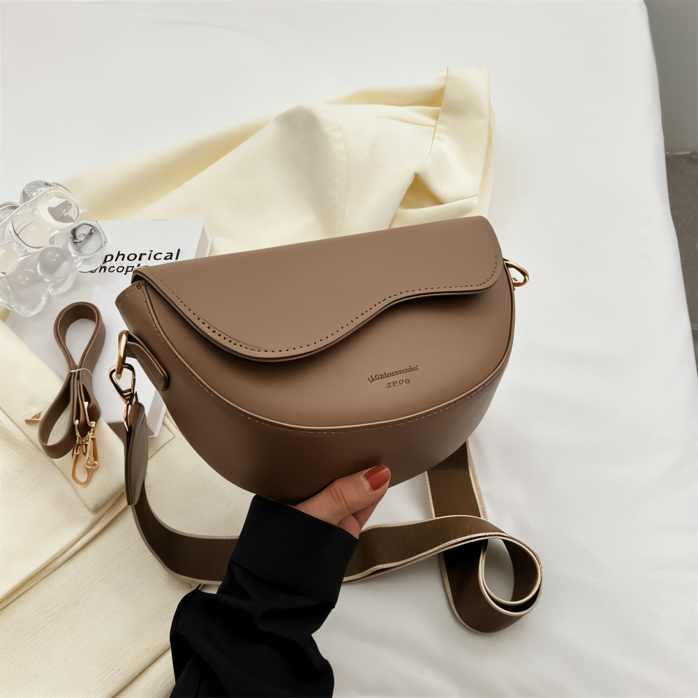 Luna Curved Flap Crossbody Bag