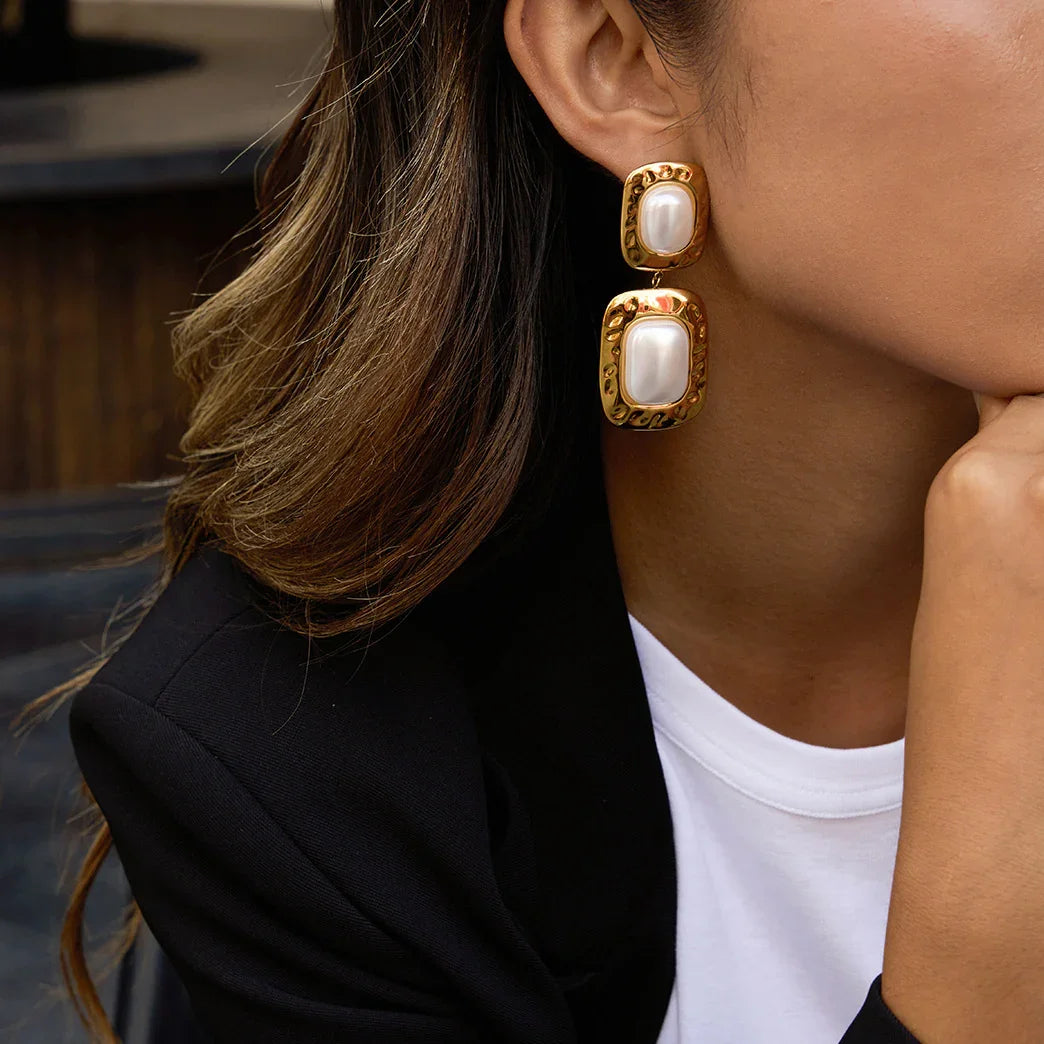 Elara Pearl Drop Earrings