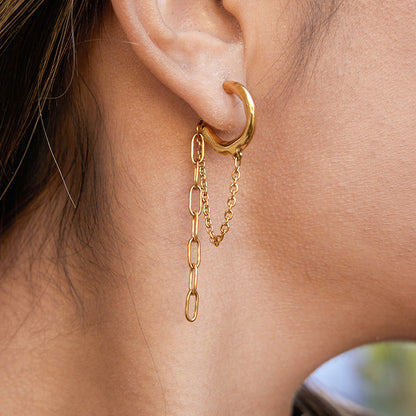 Link Chain Hoop Earrings