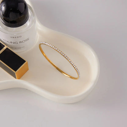 Diamond Gold Bangle Bracelet