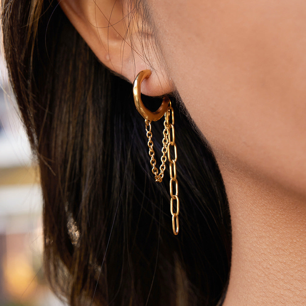 Colette Link Chain Hoops