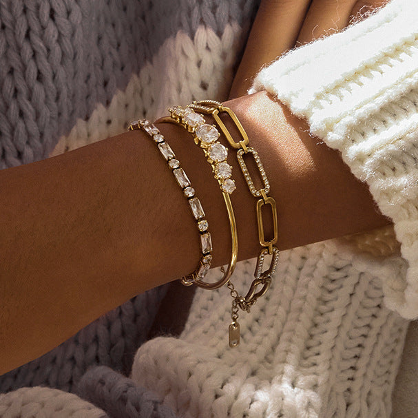 Cora Diamond Link Chain Bracelet