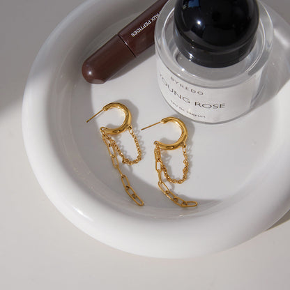 Colette Link Chain Hoops