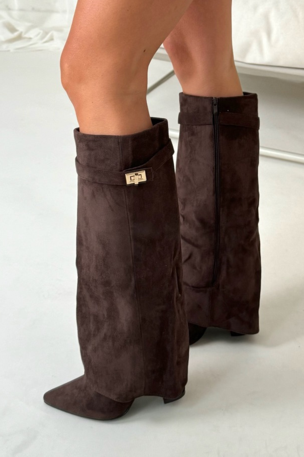 Olivia Pointed Toe Knee High Boots