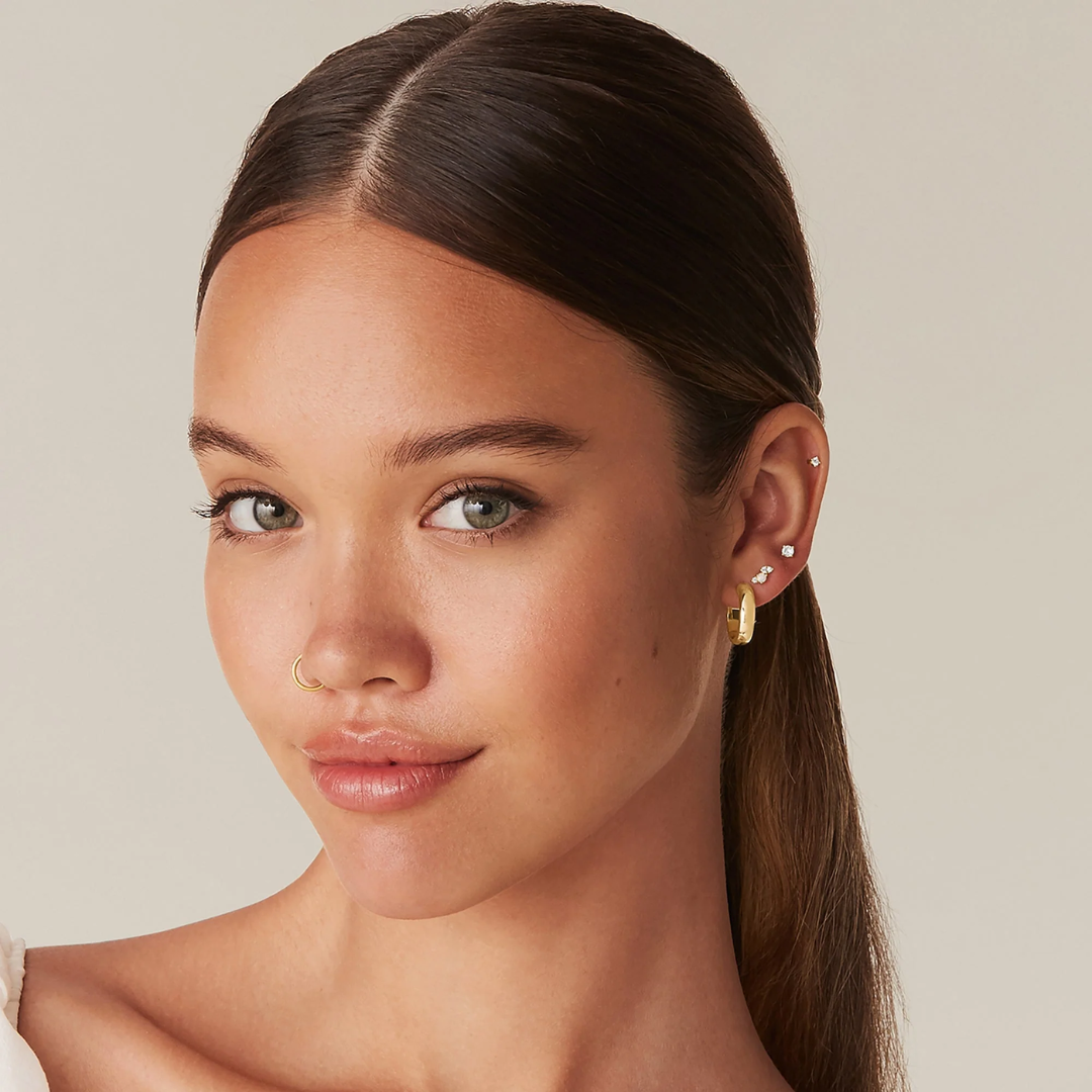 Opal Glow Flat Back Stud Earrings