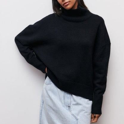 Patricia Ribbed Relaxed Turtleneck Sweater