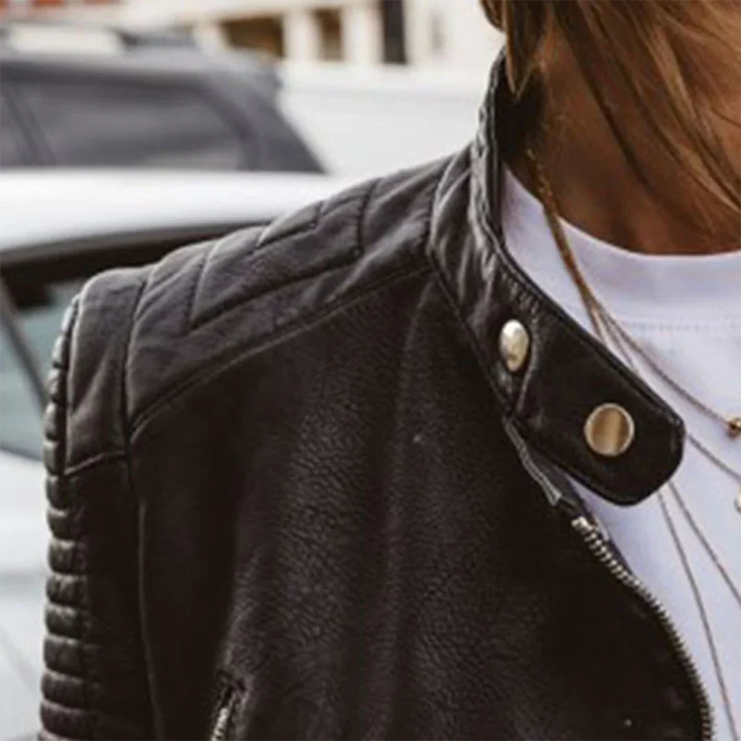 Quilted Leather Moto Jacket