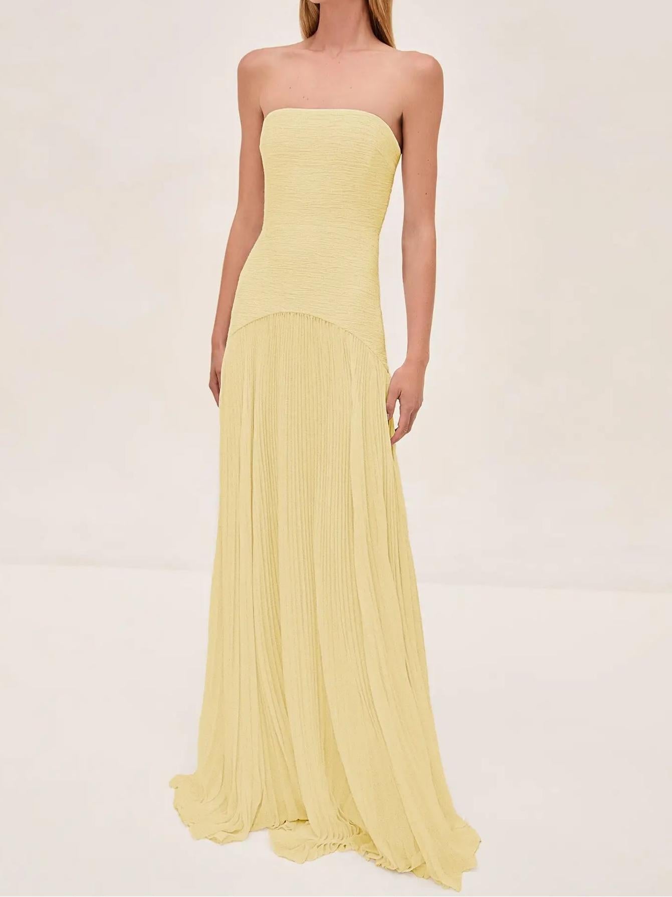 Ruby Strapless Evening Maxi Dress