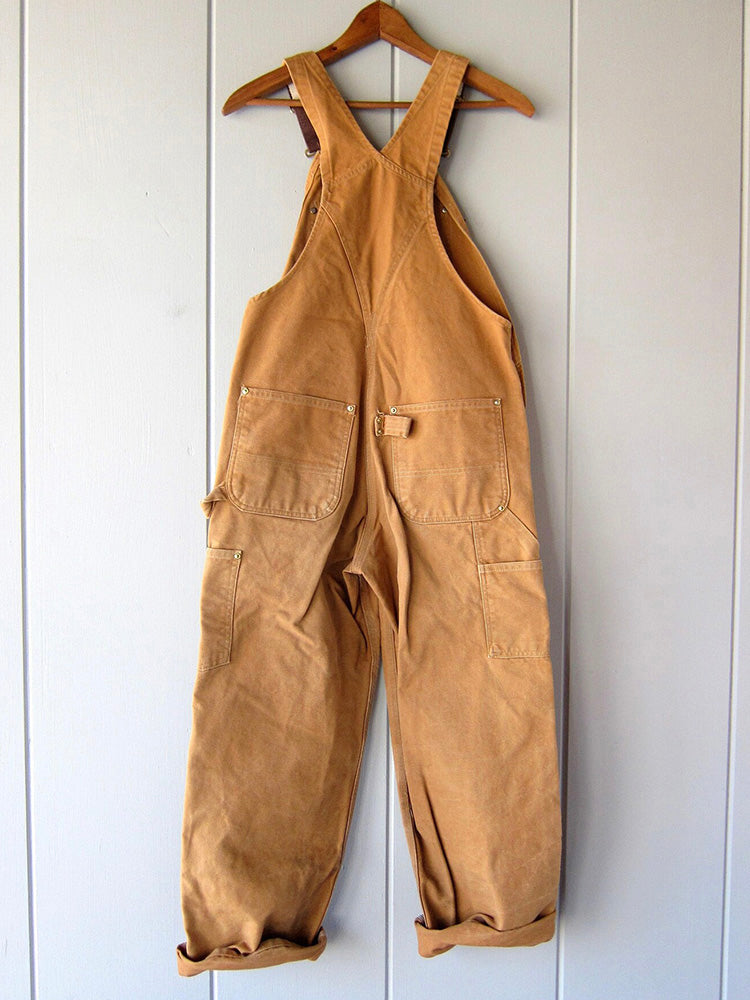 Rugged Utility Wide Leg Overalls
