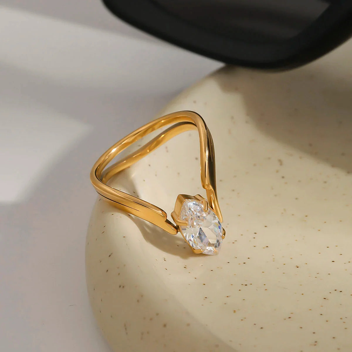 Marquise Diamond Gold Ring