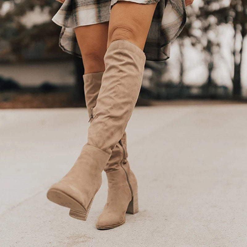Sienna Suede Knee Boots