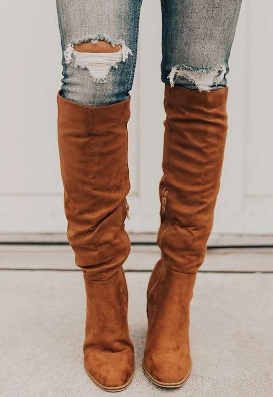 Sienna Suede Knee Boots