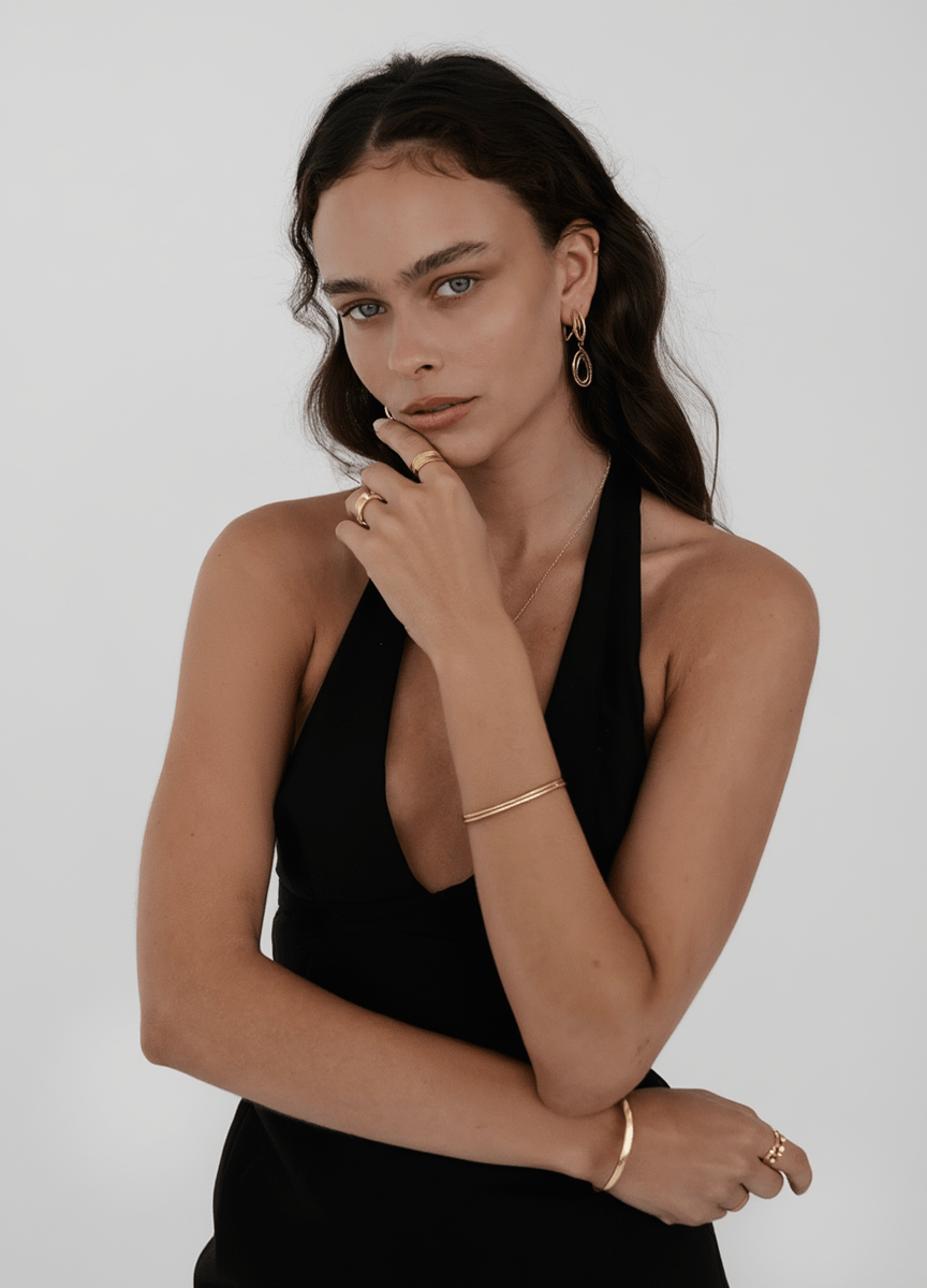 Solace Gold Bangle Bracelet