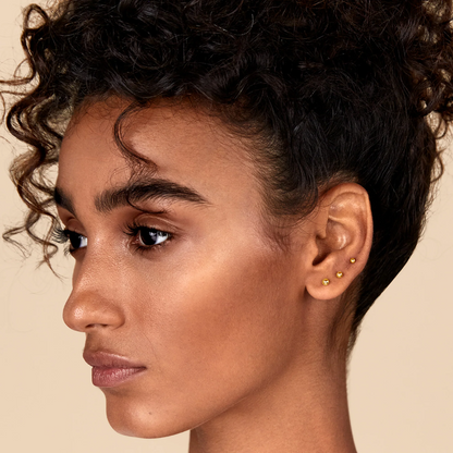 Sphere Flat Back Stud Earrings