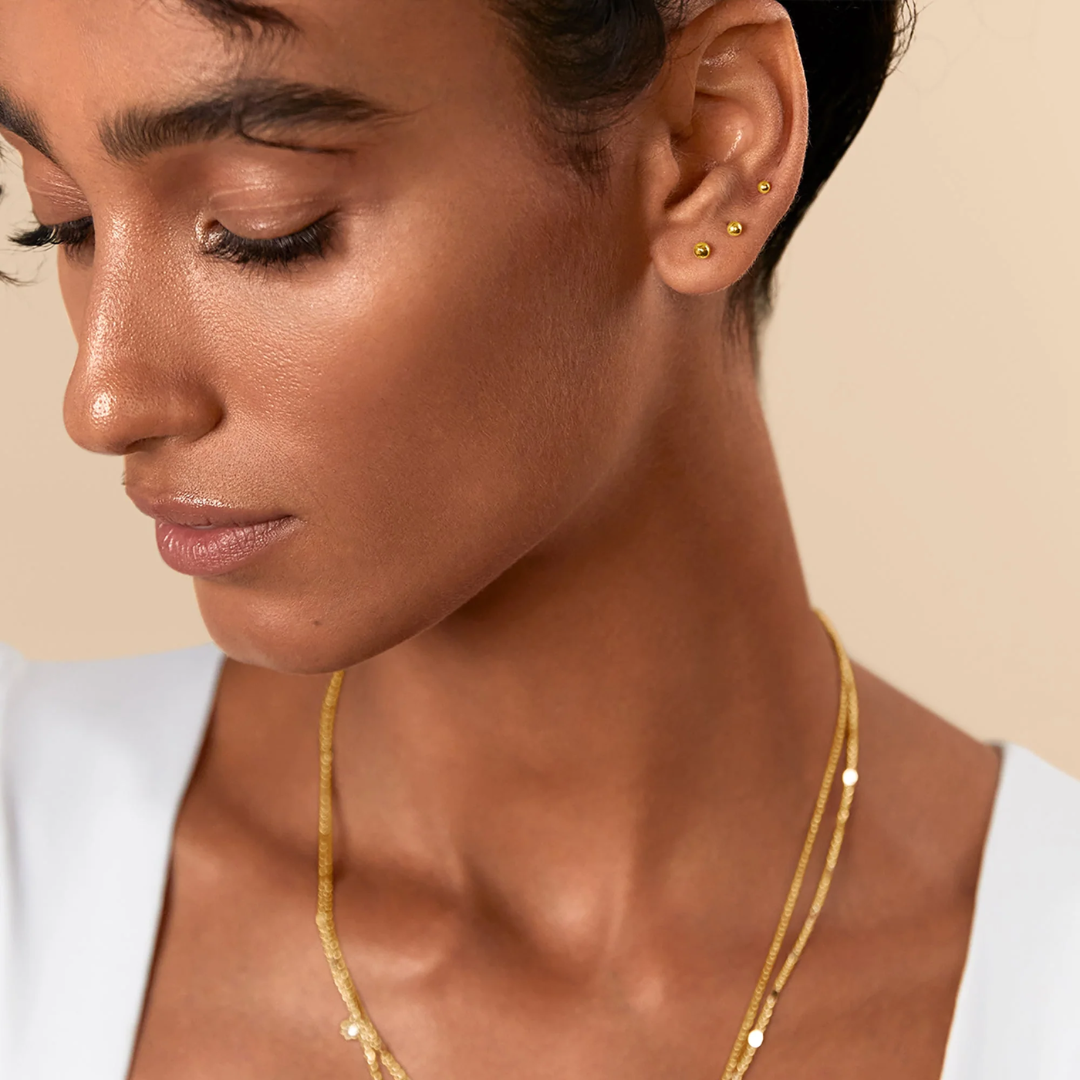 Sphere Flat Back Stud Earrings