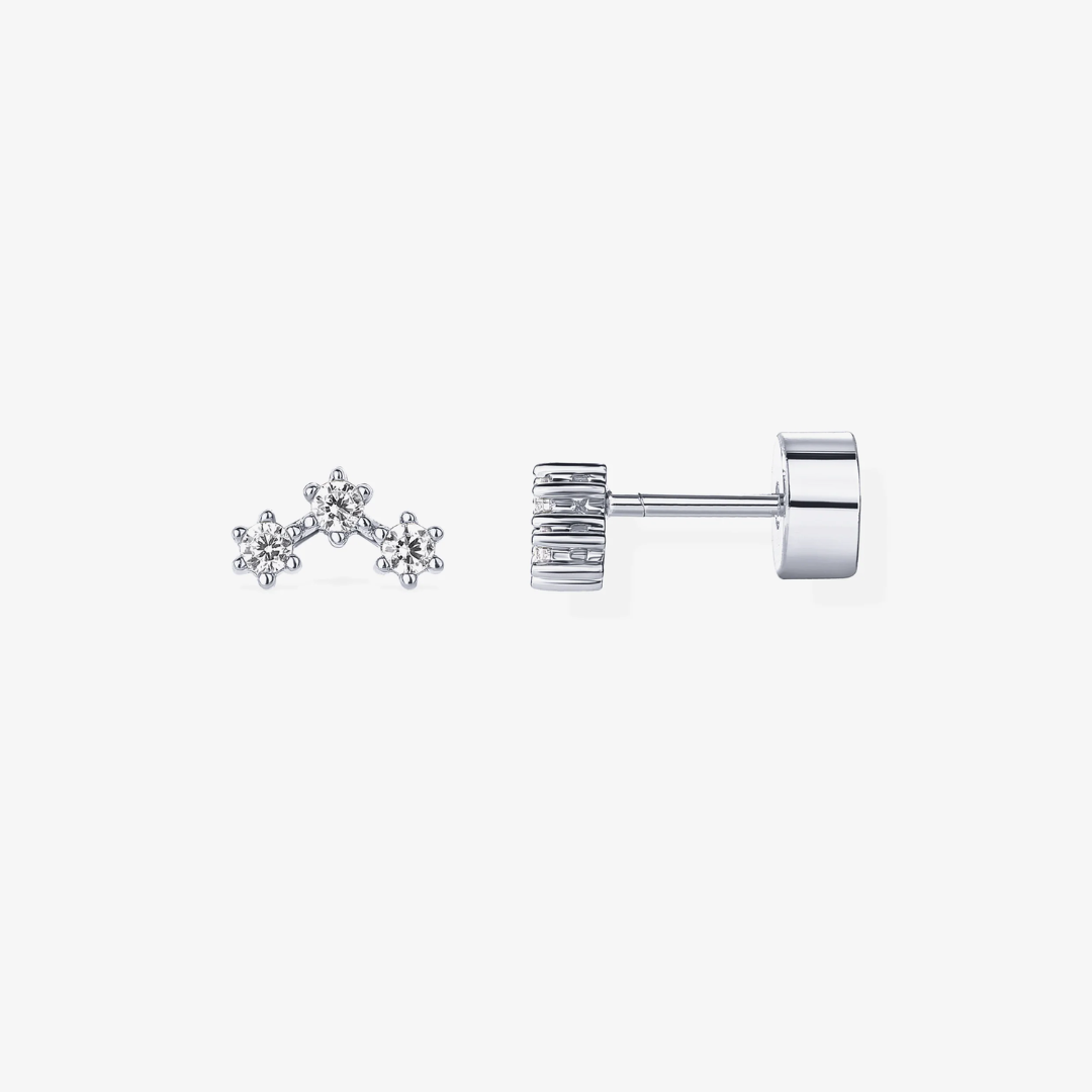 Star Cluster Flat Back Stud Earrings
