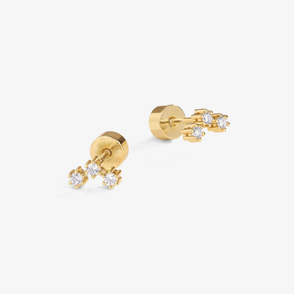 Star Cluster Flat Back Stud Earrings