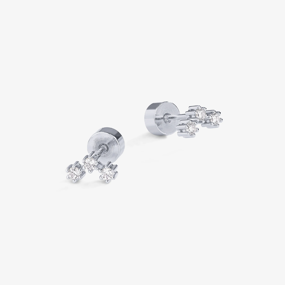 Star Cluster Flat Back Stud Earrings