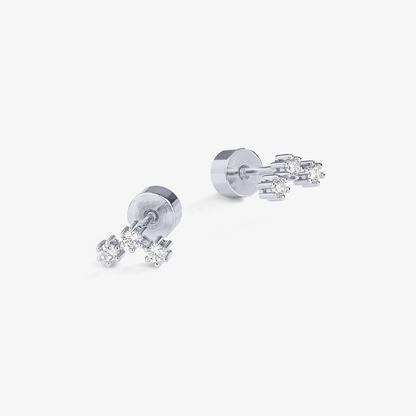 Star Cluster Flat Back Stud Earrings