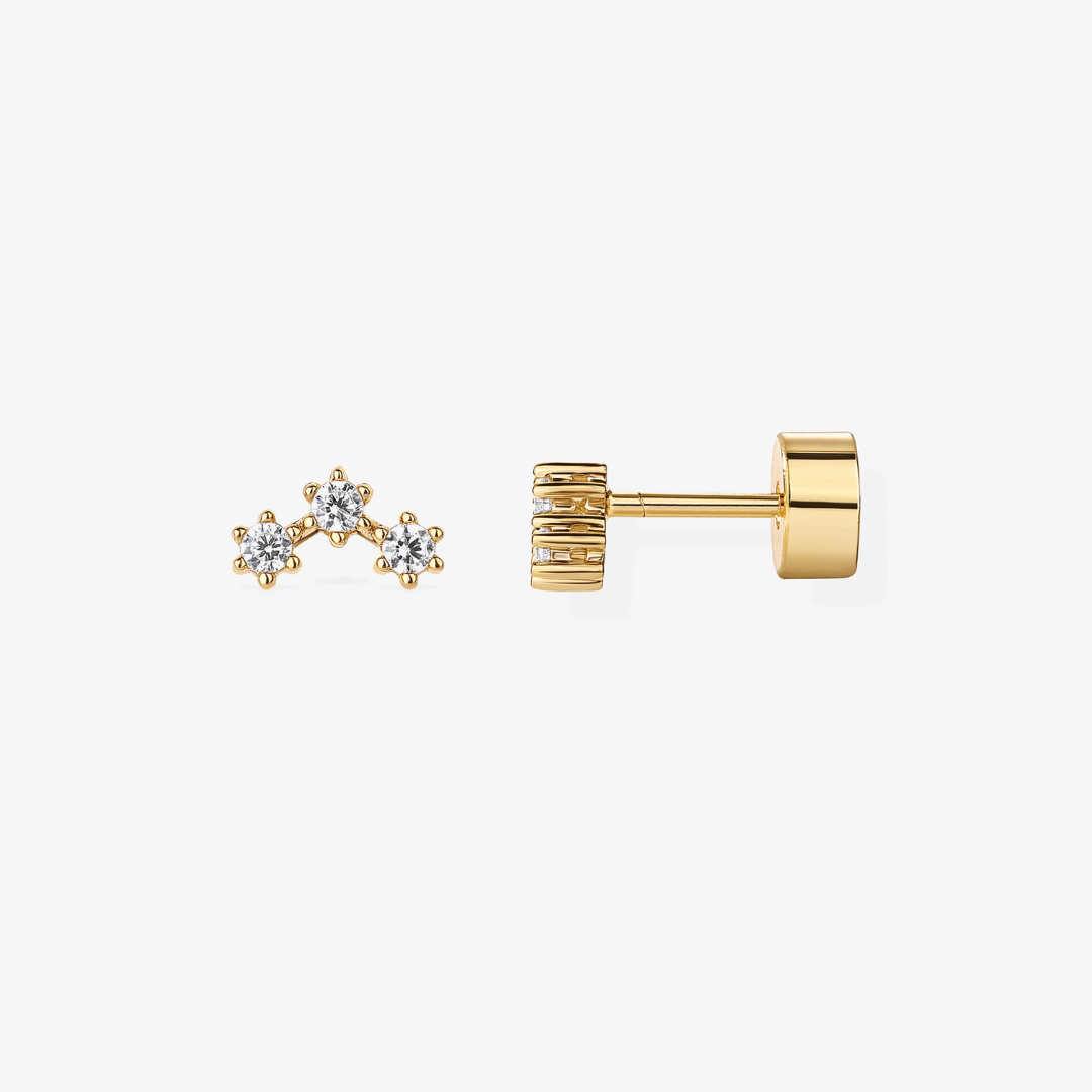 Star Cluster Flat Back Stud Earrings