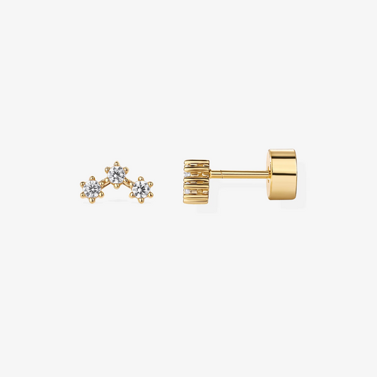 Star Cluster Flat Back Stud Earrings