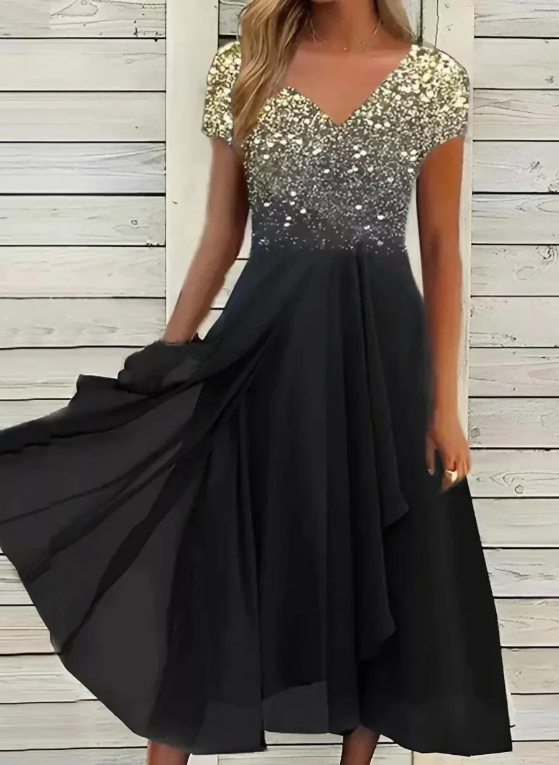 Starlight Chiffon Evening Dress