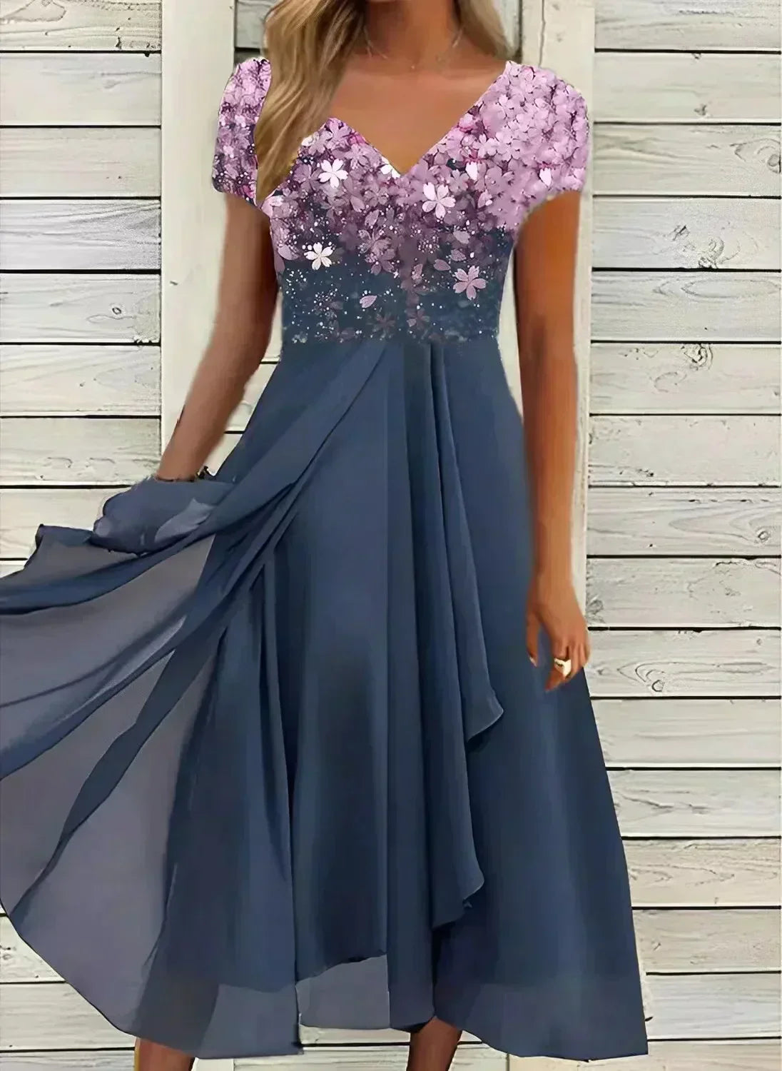 Starlight Chiffon Evening Dress