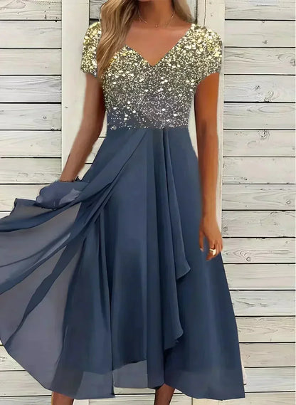 Starlight Chiffon Evening Dress