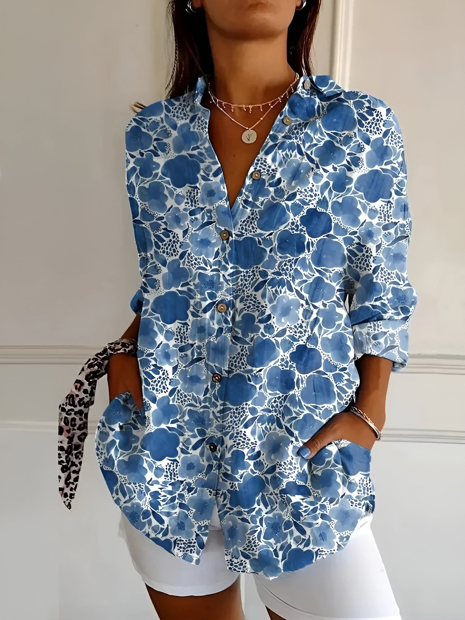 Summer Ease Button Down Blouse