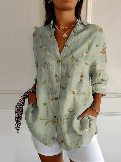 Summer Ease Button Down Blouse
