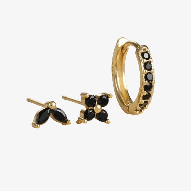 Tulip Bloom Hoop Earring Set