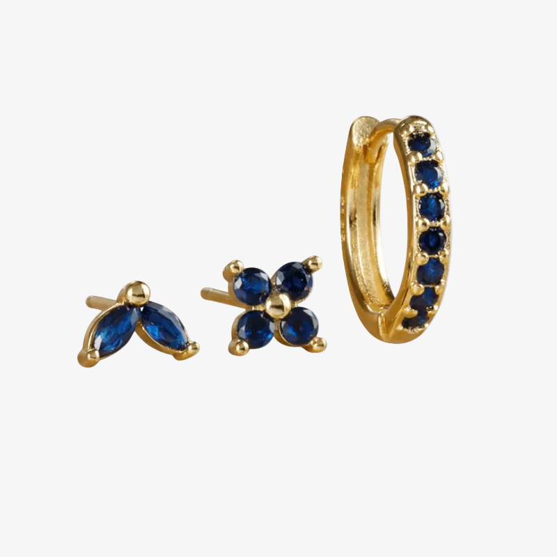 Tulip Bloom Hoop Earring Set