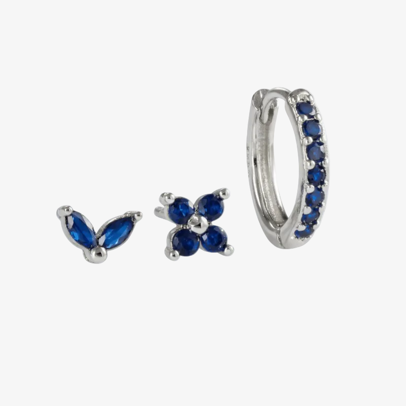 Tulip Bloom Hoop Earring Set