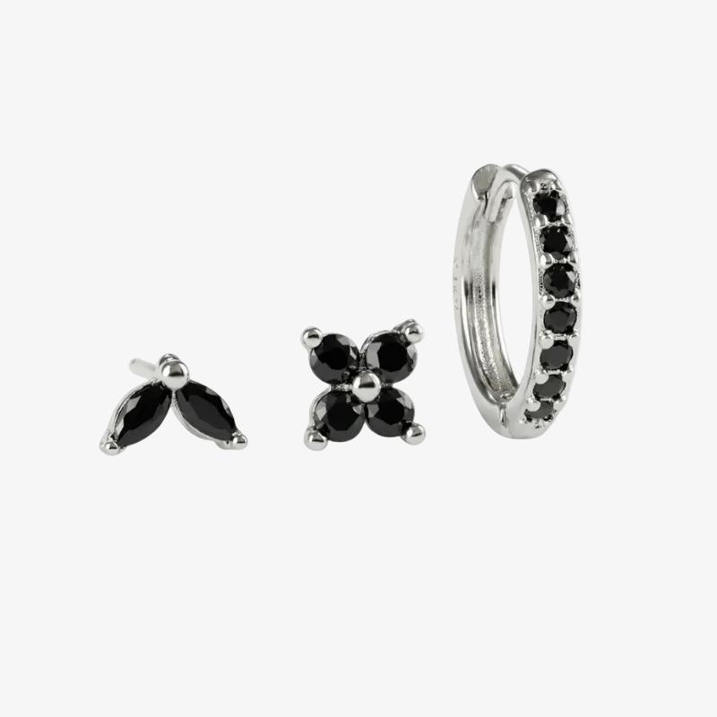 Tulip Bloom Hoop Earring Set