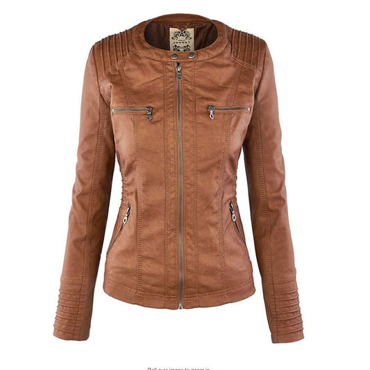 Urban Edge Hooded Faux Leather Jacket