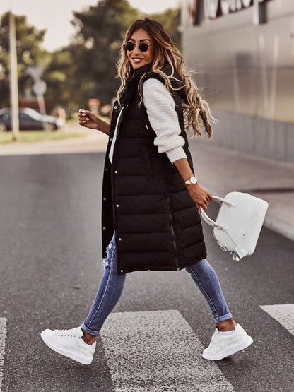Urban Warmth Longline Quilted Puffer Vest