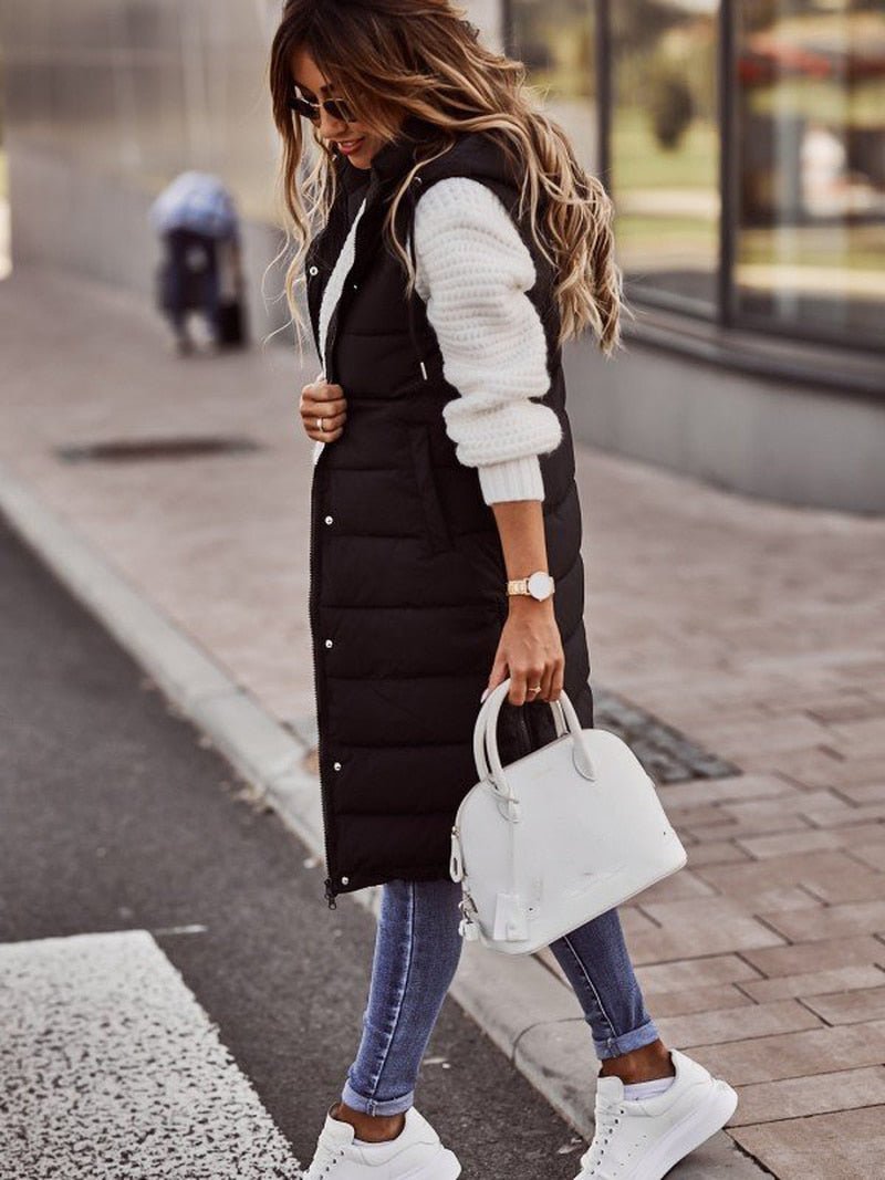 Urban Warmth Longline Quilted Puffer Vest