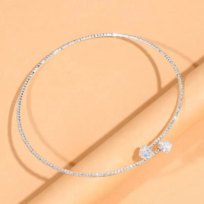 Open Heart Diamond Choker