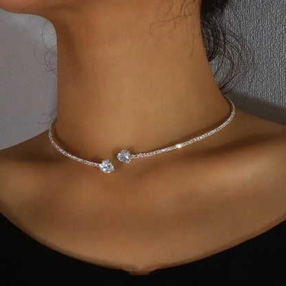 Open Heart Diamond Choker