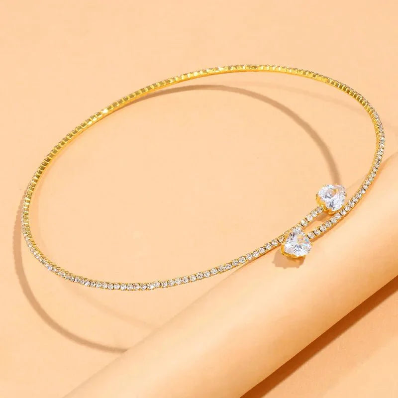 Open Heart Diamond Choker